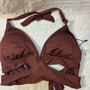 Shade & Shore Brown Bikini Top
